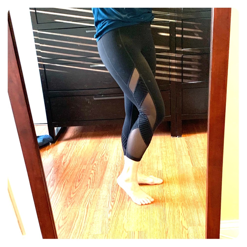 Athleta Chaturanga Crops with Mesh Detail